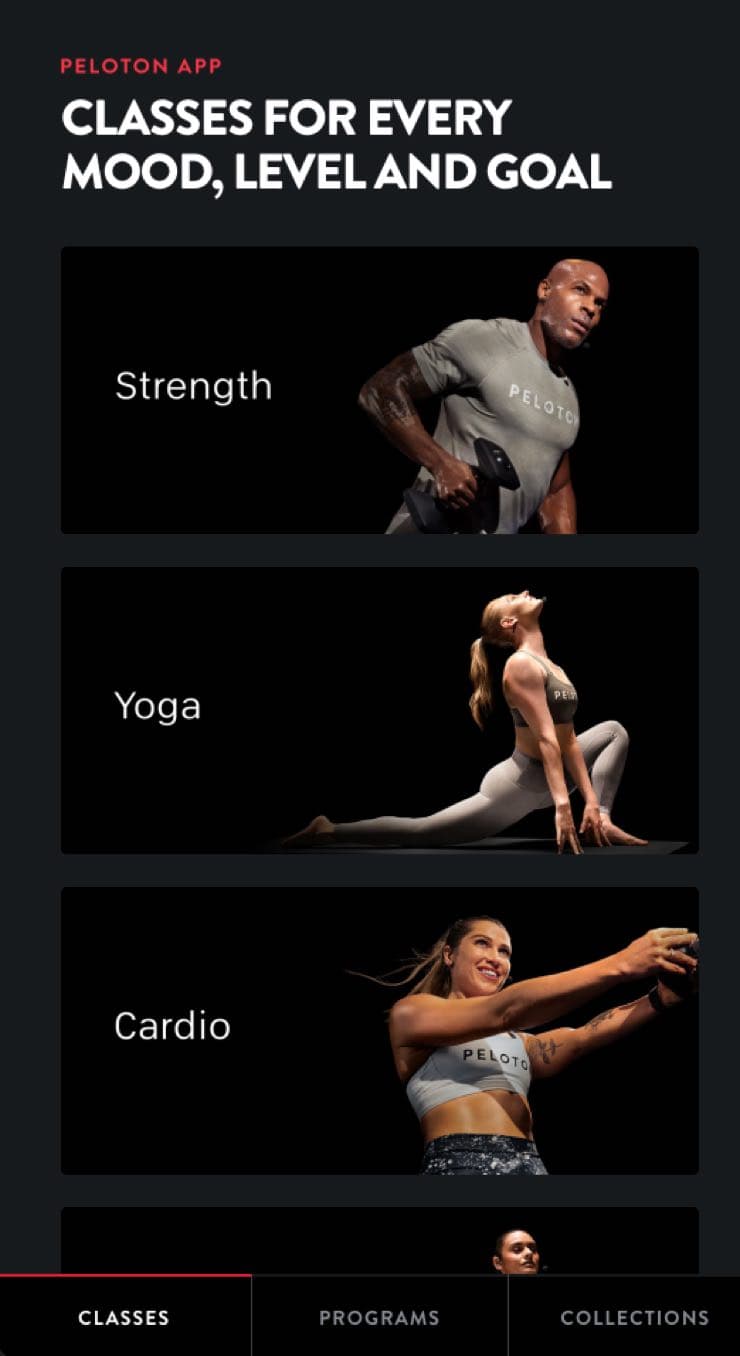 Peloton Concept Store Touch Screens - Another view of the in-store touch screen application, providing an interactive shopping experience.