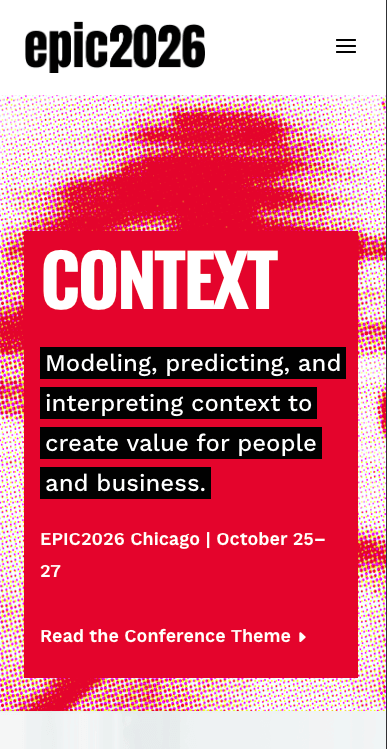 EPIC People Site - Showing the mobile view of the site